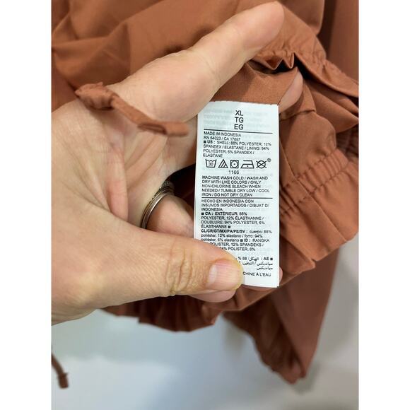Old Navy Active StretchTech Jacket XL Rust Brown Zip Front Quick Dry - Picture 6 of 7